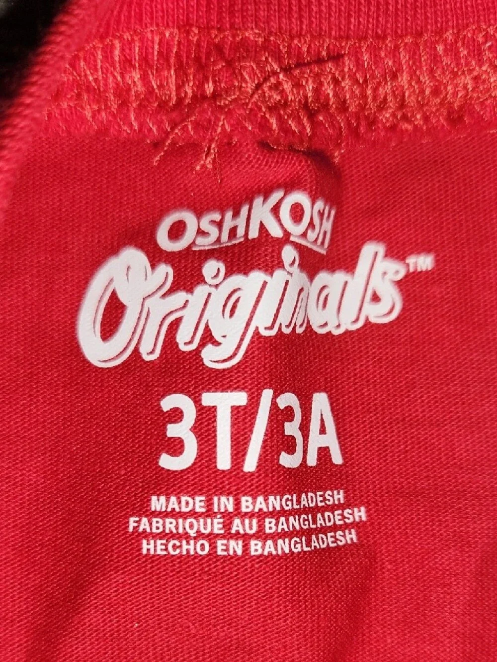 NWT OshKosh B'gosh Red 'Tree-Rex' Holiday Dinosaur Long-Sleeve Tee